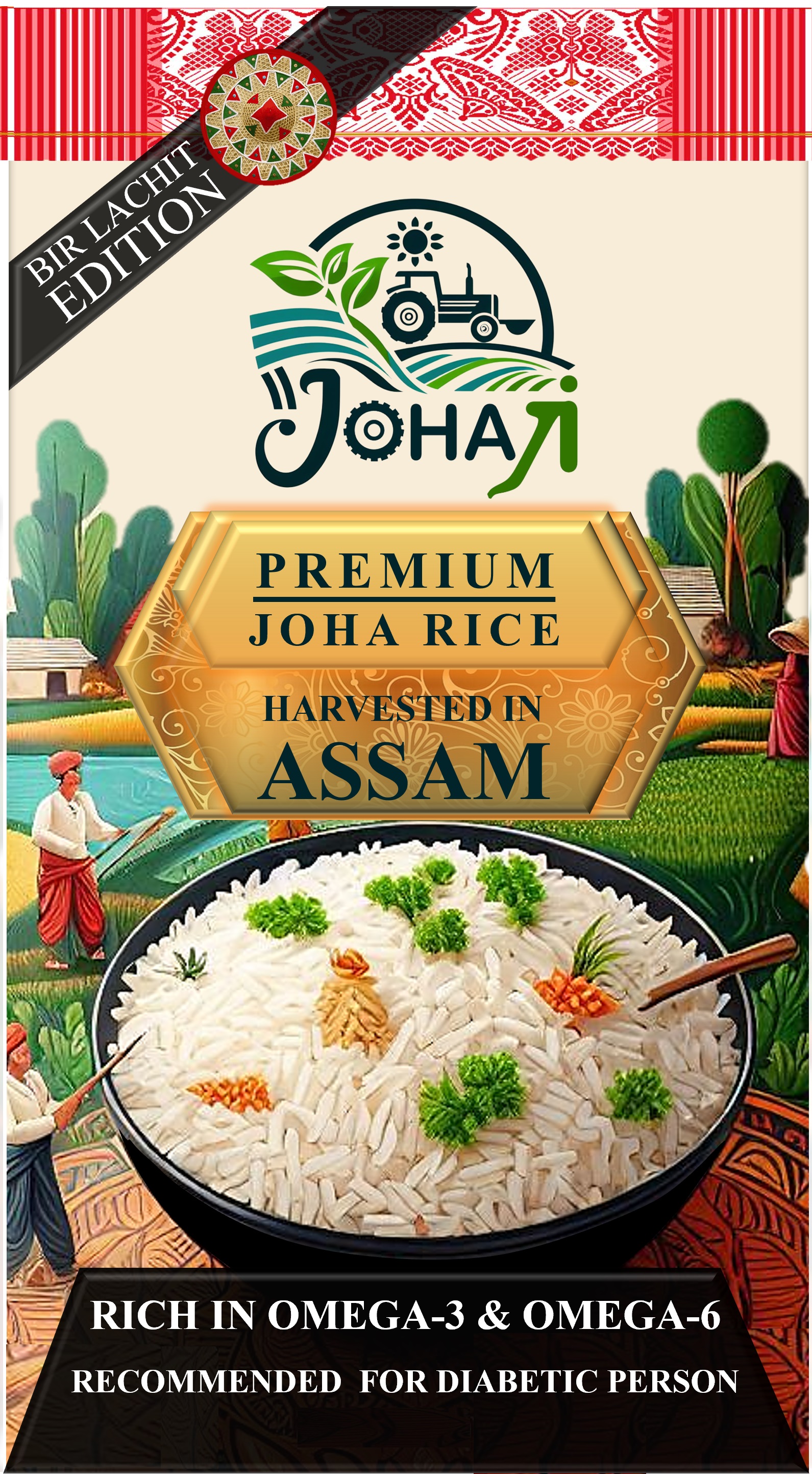 Rich In Omega 3 And Omega 6 Joha Rice - Long Grain, White, Sun Dried | Gluten Free, High In Protein, No Artificial Color, No Preservatives
