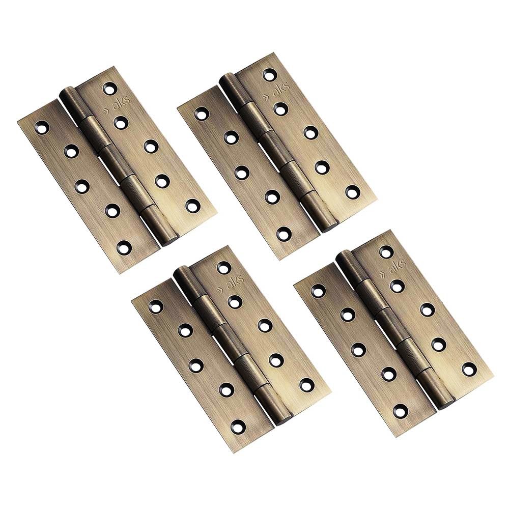 Butt Hinges - Rust Resistant Metal, Polished Golden Finish | Long Life Span, Reliable Door and Window Fitting Use