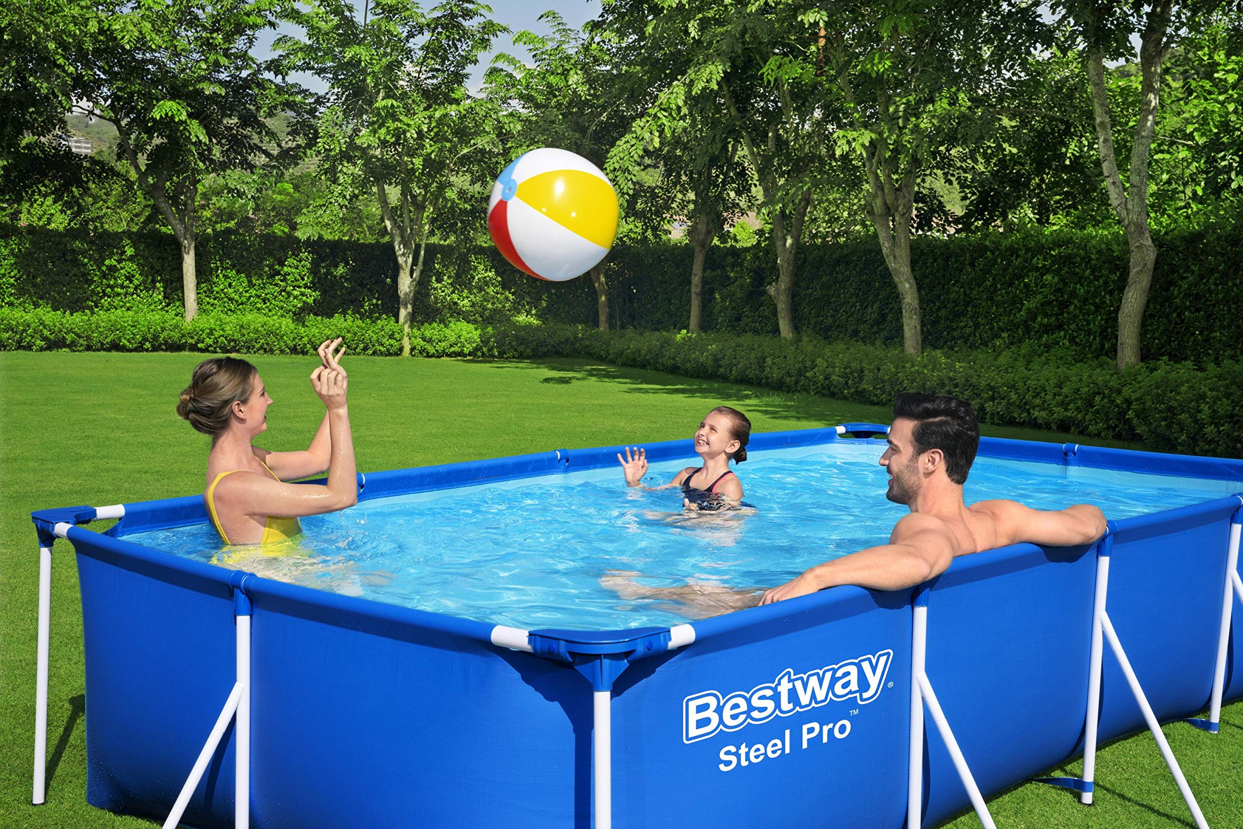 (56405) Above Ground Portable Swimming Pool For Kids And Adults 13.1 ft x 6.11 ft x 2.6 ft