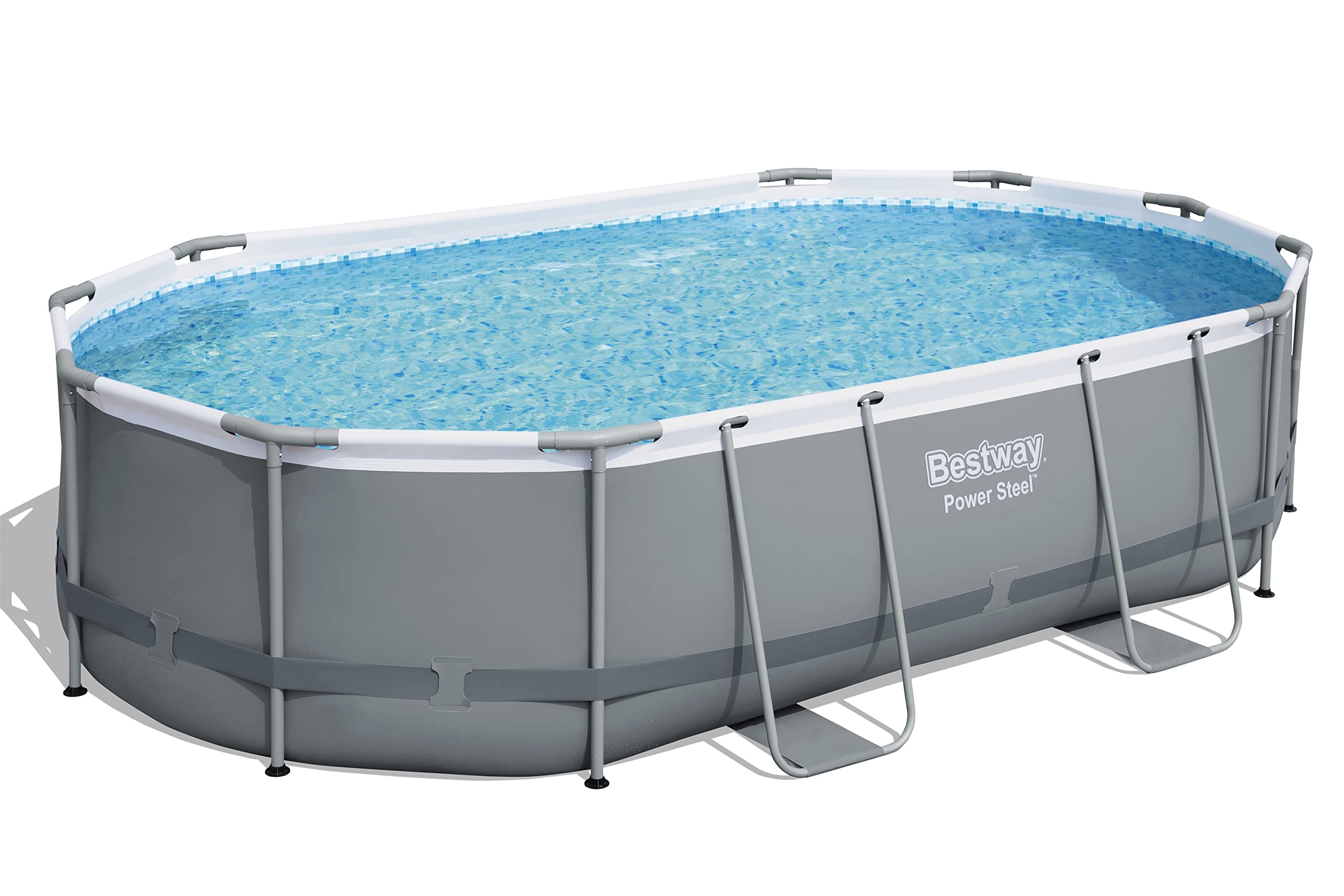 Bestway (56448) Above Ground Portable Swimming Pool For Family 16.01ft X 10ft X 3.51ft/ 4.88m X 3.05m X 1.07m For Kids And Adults