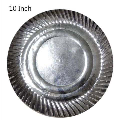 10 Inch Disposable Silver Paper Plates