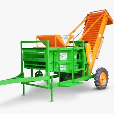 Grain Cleaning Machine - Metal Construction, Corrosion Resistant, Automatic Operation | Tractor Driven, Color Coated Finish