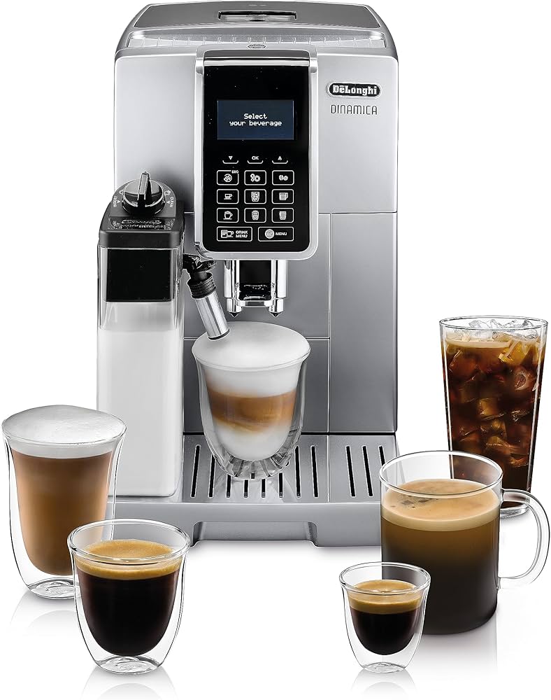 Delonghi Dinamica ECAM 350.75 Silver Automatic Cappuccino Maker (Brand Warranty)