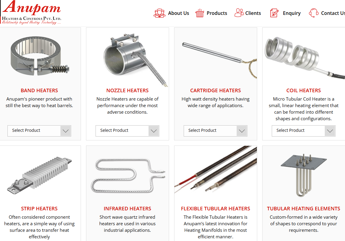 All types of  CE certified heaters manufacturing: Ceramic, coil, Cartridge, Tubular Heaters