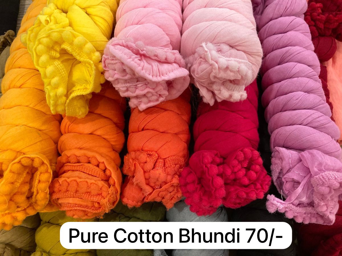 Plain Cotton Dupatta - Color: Multiple