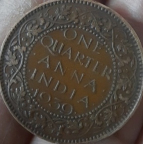 Copper antique british era coin