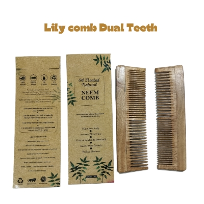 Neem Wooden Comb - Solid Brown Design | Set Hair with Eco-Friendly Material, Perfect for Household Use, Enhances Overall Hair Wellness