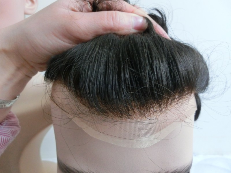Hair Wigs - Human Hair, Straight, Black | Custom-Fitted, Breathable Design, Ideal for Non-Surgical Hair Replacement Solutions
