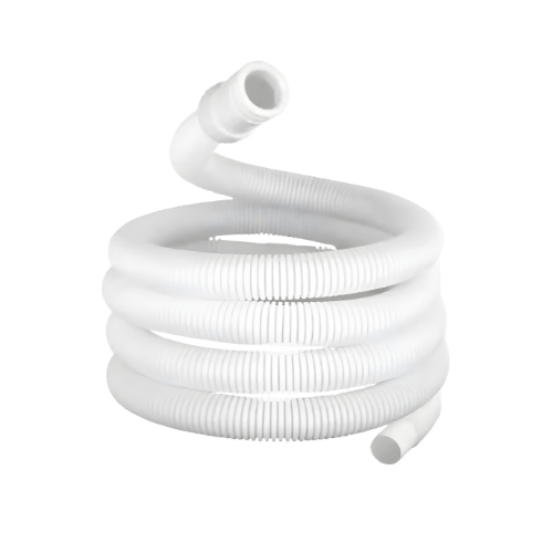 Semi Washing Machine Outlet Pipe 3 Mtr - PVC 3 Meters White Spiral | Durable Flexible Easy Install
