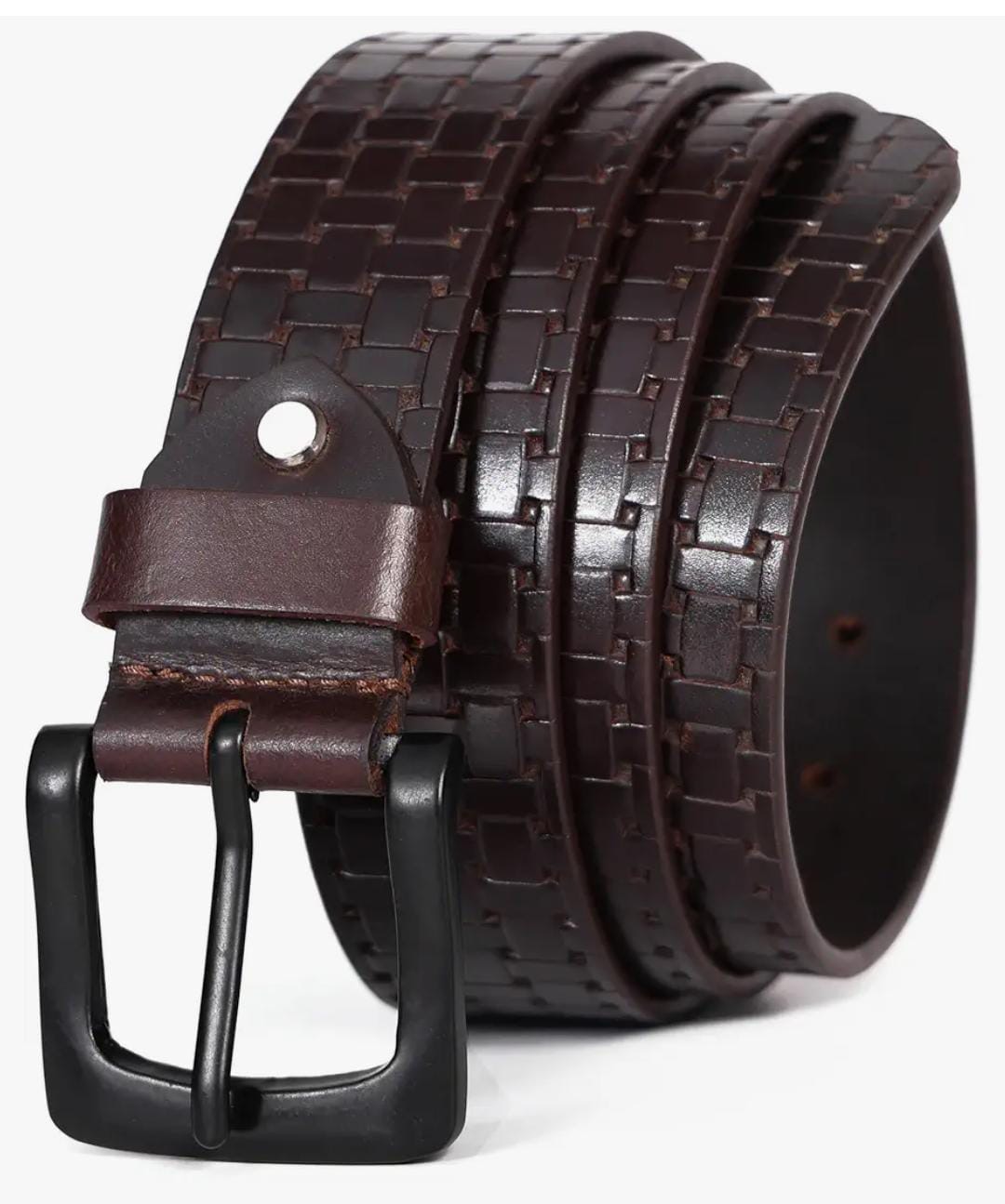 Mens Leather Belts - Buckle Material: Steel