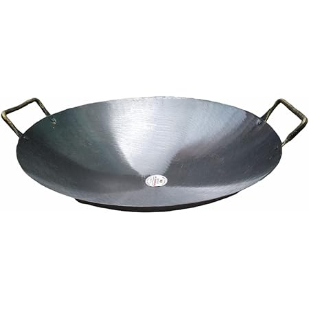Iron Kadai - Iron Material, Round Shape, Polished Finish | High Quality, Fine Finish Ideal for Kitchen Food Preparation