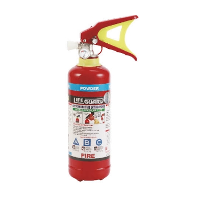 LIFE-GUARD ABC Type (Multiple Purpose) Fire Extinguisher - Metal, Red | Durable, Cylindrical, Easy to Operate