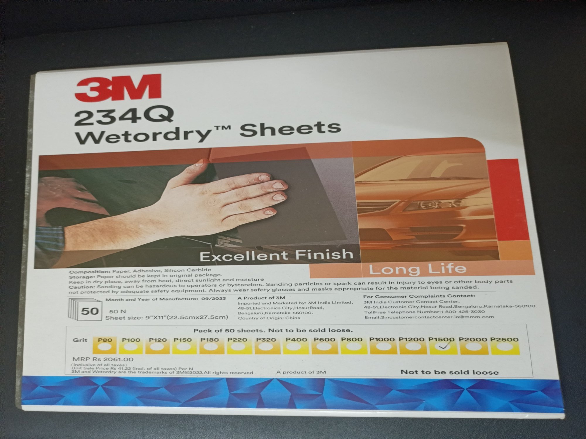 3M 234Q WOD 9'X11' sheets