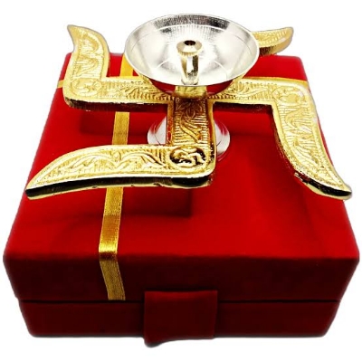 Swastik Metal Diya