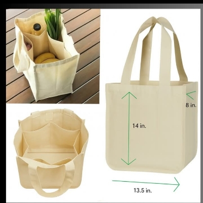 Round tesko canvas cotton bags