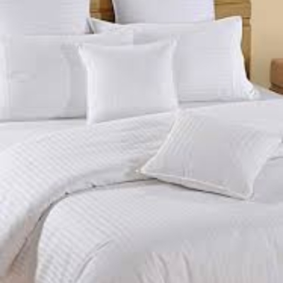 White Strips Queen Bedsheet Set