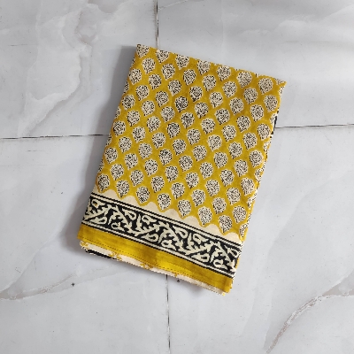 Bagru Handblock Printed Cotton Saree