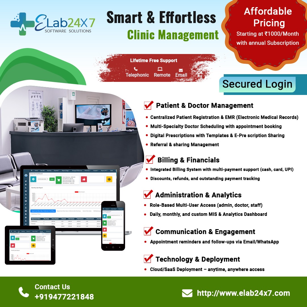 Elab24x7-Lims,Elab24x7-Hms,Elab24x7-Labcorp