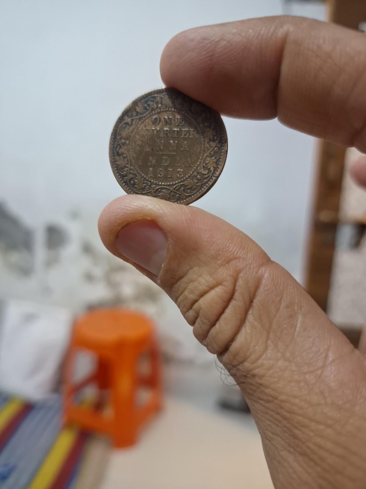 One Quarter Anna India 1913