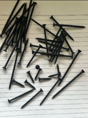 Dry Wall Screw - Carbon Steel 13-75mm Grey Sharp Point Fine Thread Black Phosphate Corrosion Resistant High Strength Easy Driving Strong Holding Durable Finish Crack Resistant