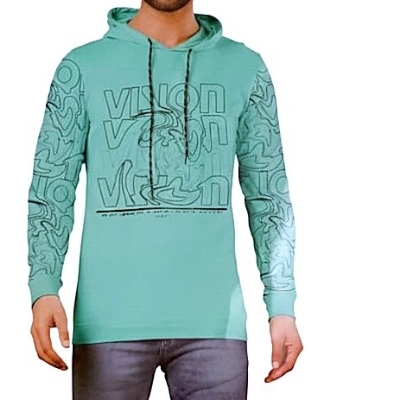 Mens Hoodie T Shirt - Cotton Blend Long Sleeves Printed Various Colors | No Color Fade Wrinkle Free Comfortable Gift Suitable