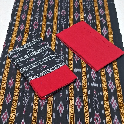 Unstitched Sambalpuri Handloom Cotton Dress Material Set