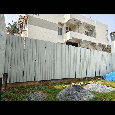 Sheet Fencing - Galvanized Steel, White, 50Hz | Weather Resistant, Eco Friendly, Rigid Security Barrier