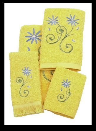 Eco-Friendly Yellow Color Cotton Towels