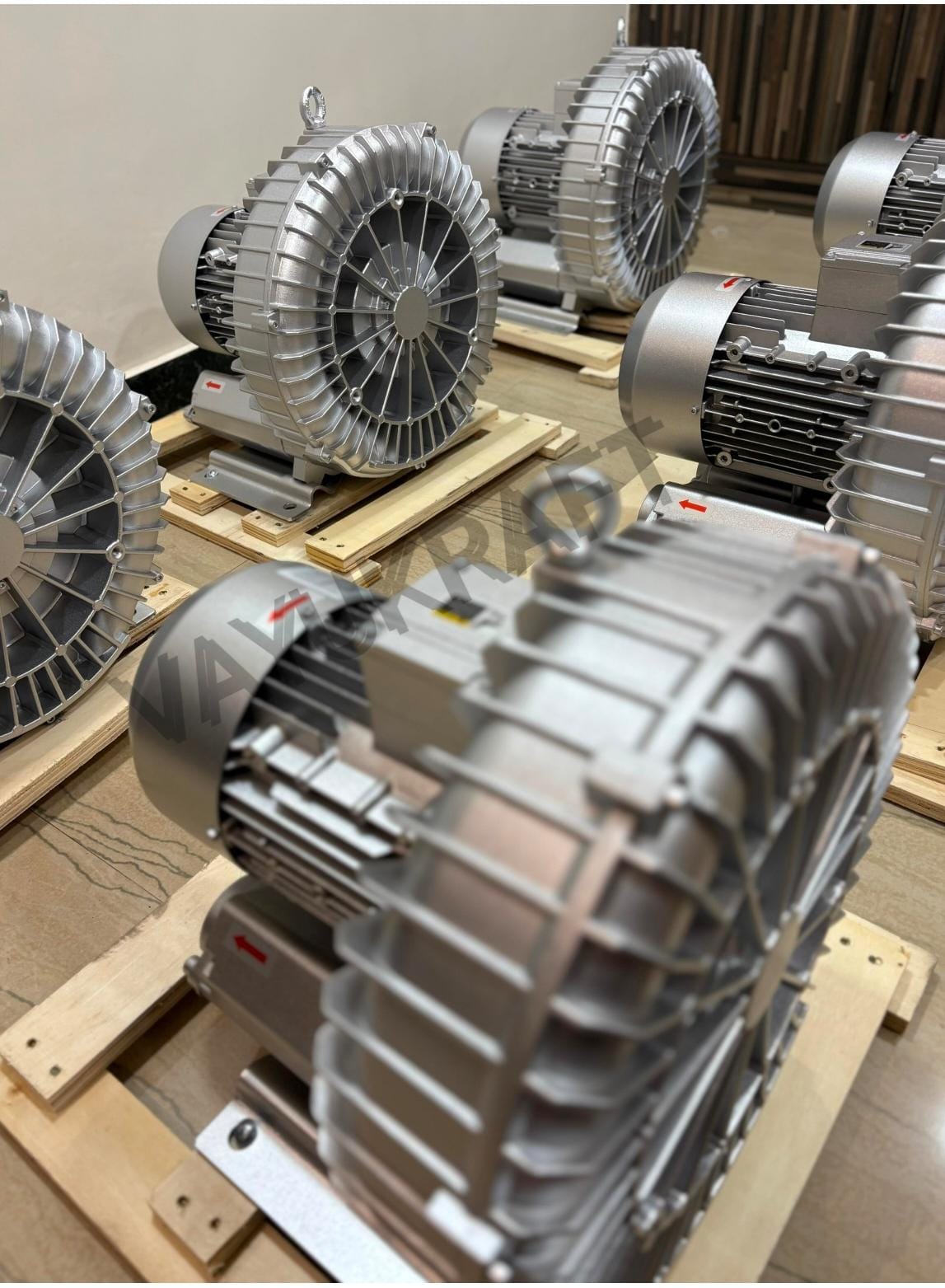 12.5 Hp Single Stage Ring Blower - Grey, 40-350 mÂ³/hr, 200 mbar | Continuous Operation, Energy Efficient, Durable Motor, Thermal Protection