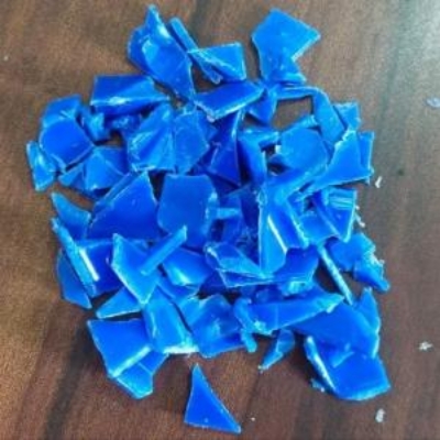 Hdpe blue plastic flakes
