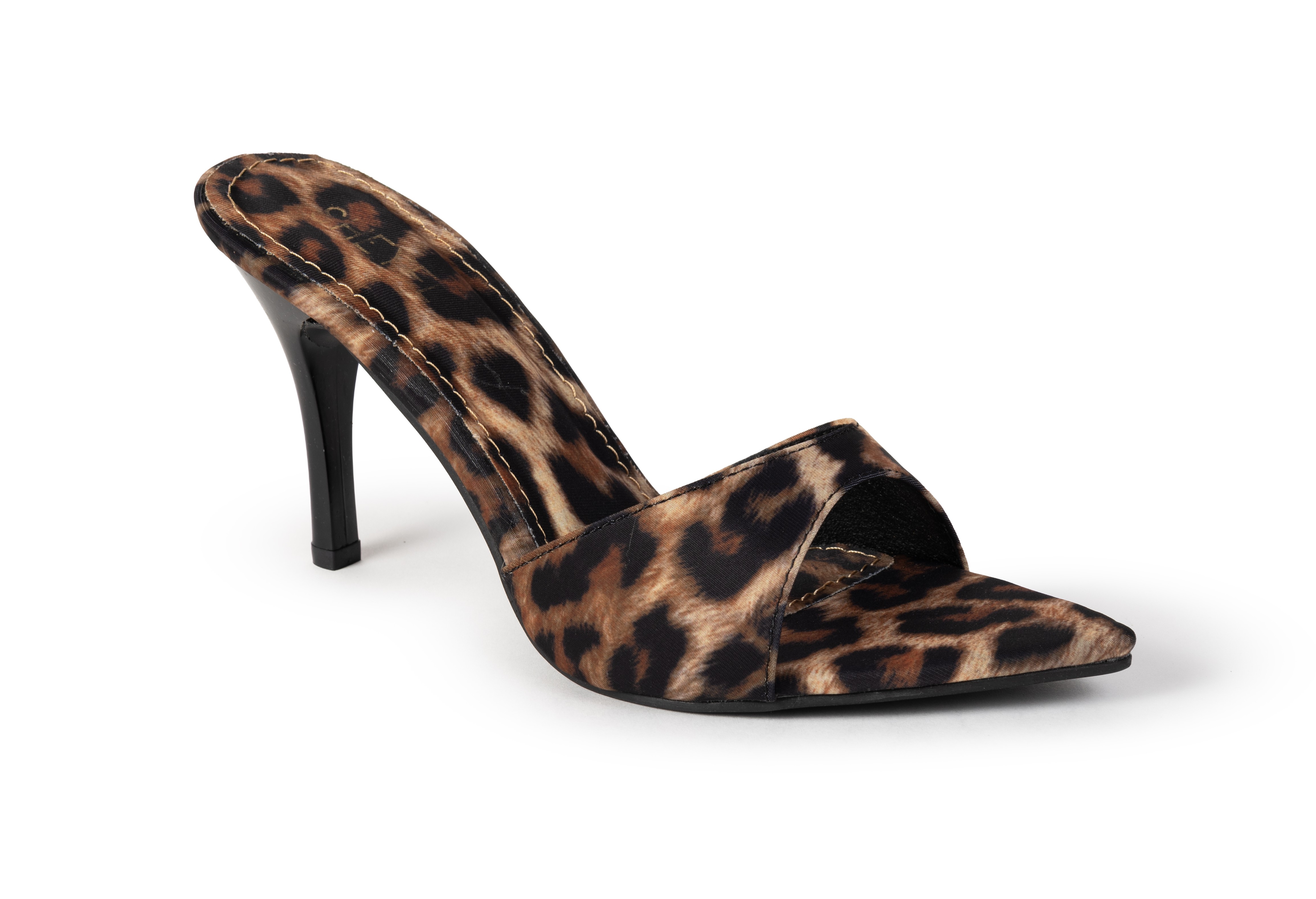 Leopard Stiletto Heels Sandals