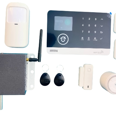 Home And Shop Security Alarm System - ABS Plastic, White, 50 Hz | Tamper Proof, Quick Installation, Night Protection, Entry Sensors, Control Panel, Power Backup, Reliable Performance