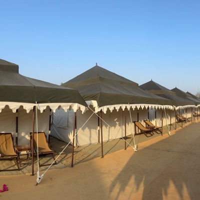 Weather Resistant Swiss Cottage Tents - Cotton Canvas Blend, White, Ventilated Structure | Durable Build, Easy Setup, Waterproof Material