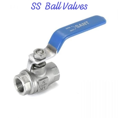 Stainless Steel Ball Valve - Alloy Silver And Blue, Quarter Turn, Leak Proof, Corrosion Resistant, Full Bore, Temperature Resistant