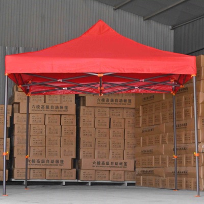 Weather Resistant Gazebo Tents - Polyester Oxford Fabric, Red, Foldable Design | Uv Protection, Spacious Interior, Easy Setup