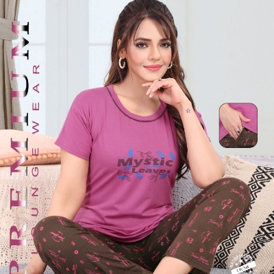 Ladies Cotton Nighty, Top & Leggings Wholesale Seta