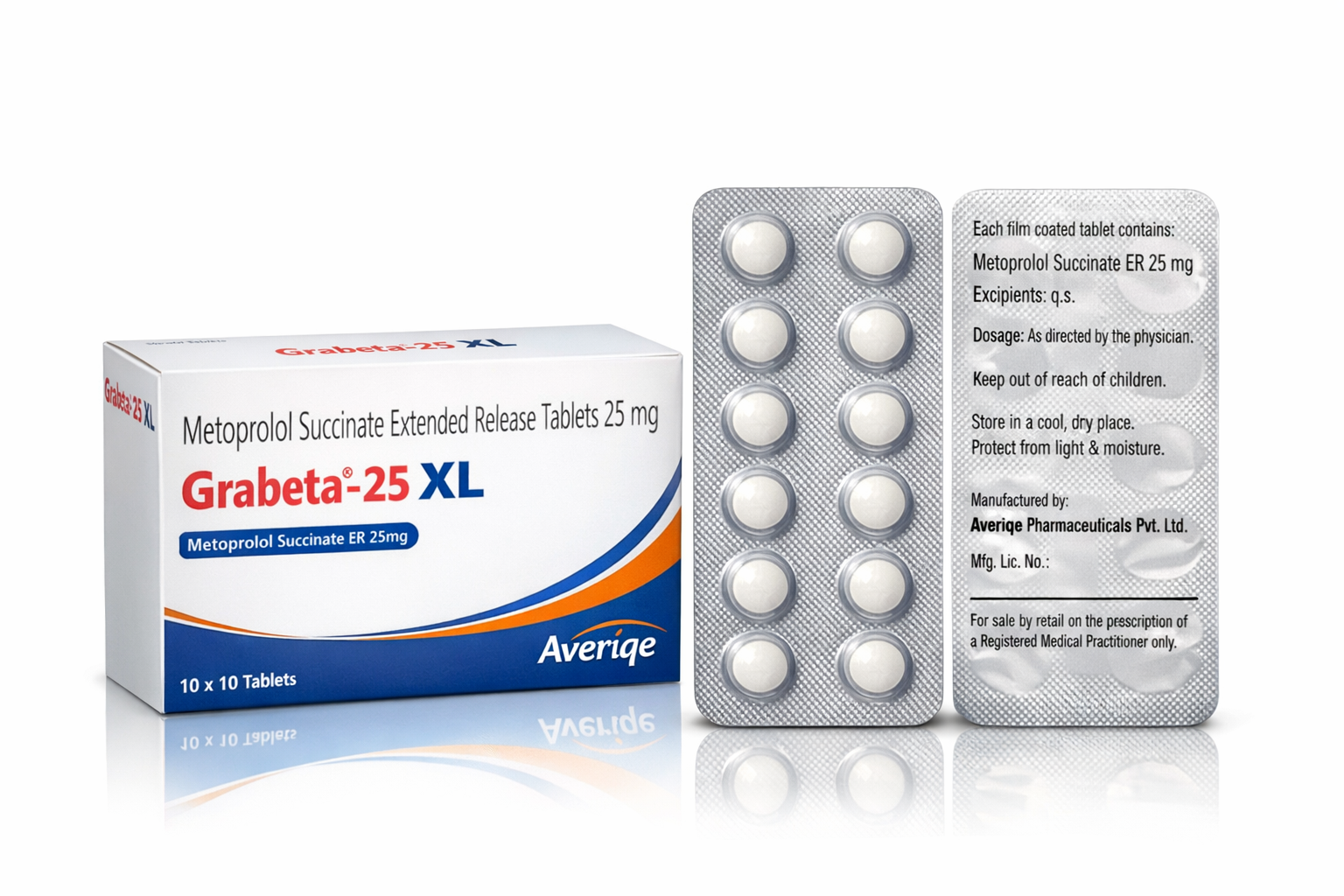 Grabeta 25 Xl Tablet - Hygienically Packed, Balanced Composition, Long Shelf Life, Physician Recommended