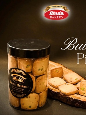 Pistachio Cookies - Round Shape 12 Months Shelf Life | Crunchy Baked Sweet Taste