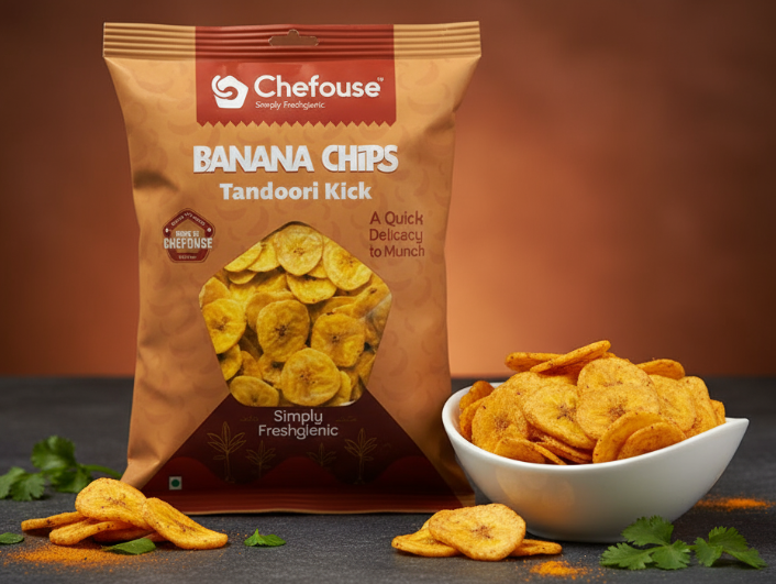Chefouse Tandoori Kick Banana Chips 100g