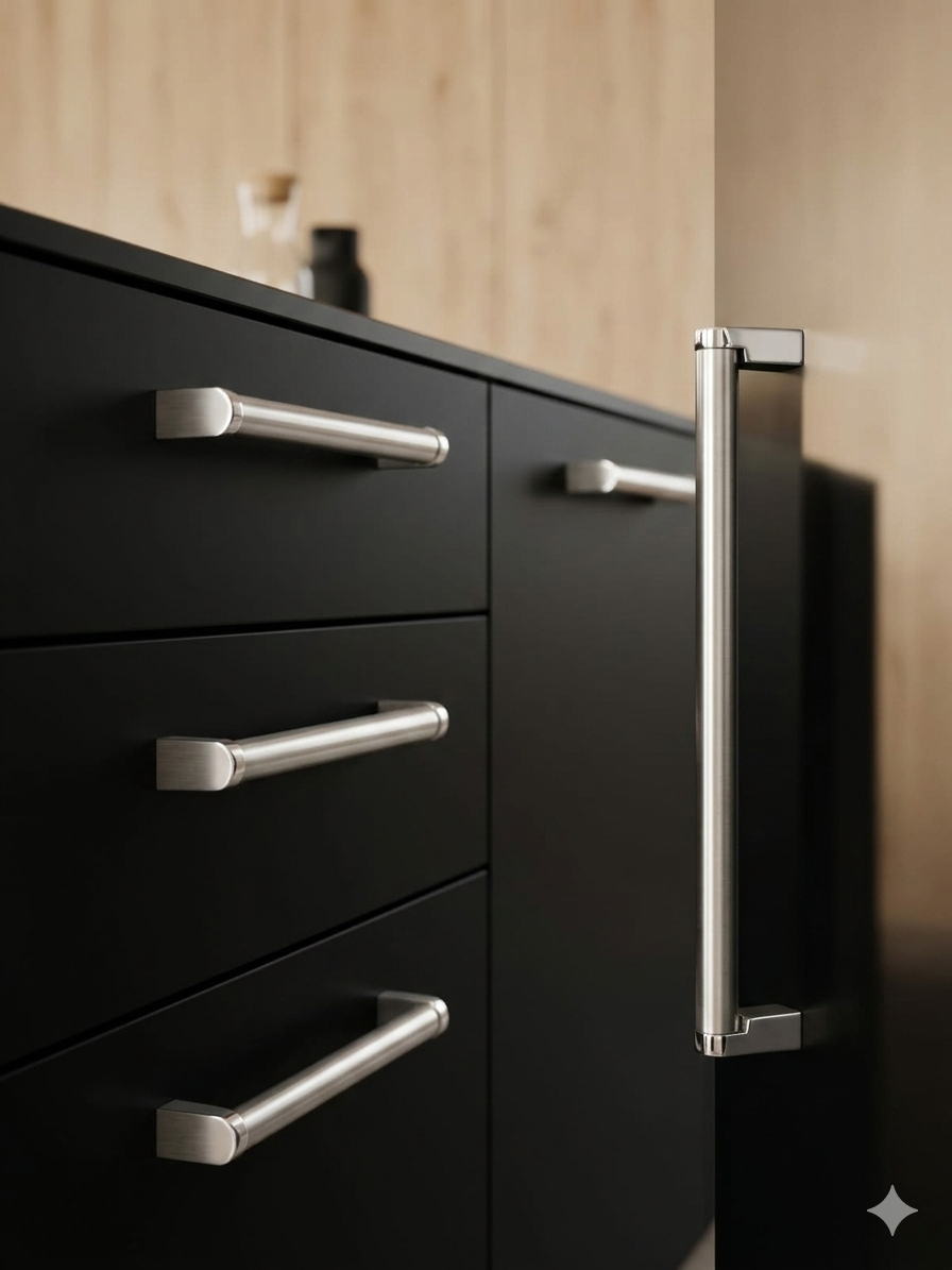 VP SS Oval Pipe Cabinet D Handle