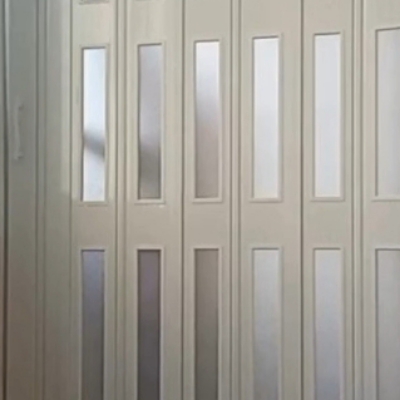 Pvc White Glass Folding Door