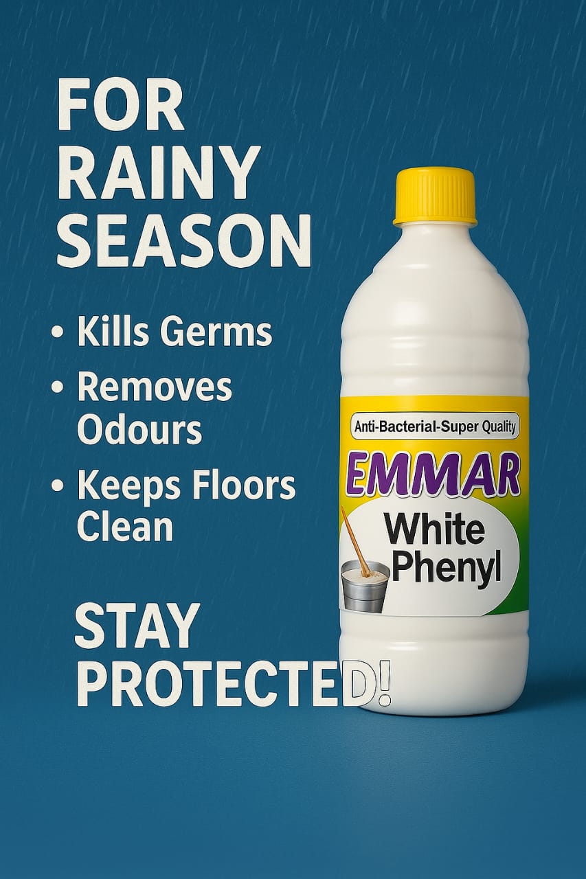 Emmar Premium White Phenyl Floor Cleaner - 1 Litre Bottle For Bulk Supply