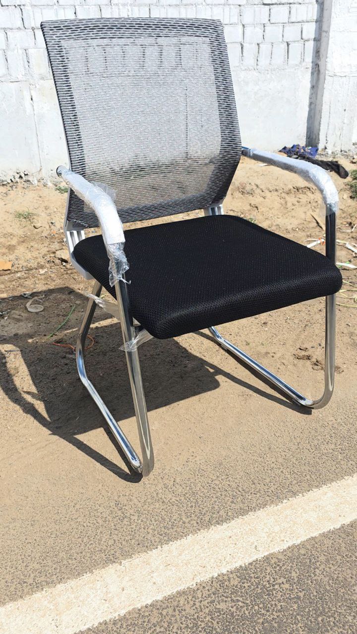 Grey And Black Visitor Chair