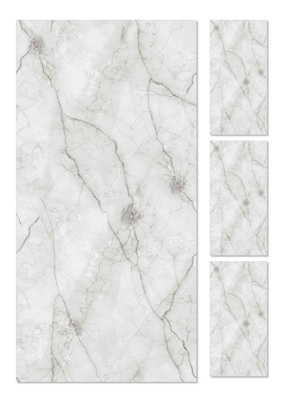 4Ã2 Digital Glossy Floor and Wall Tile - 4x2 Inches White Non-Slip | High Gloss Scratch and Stain Resistant Low Water Absorption