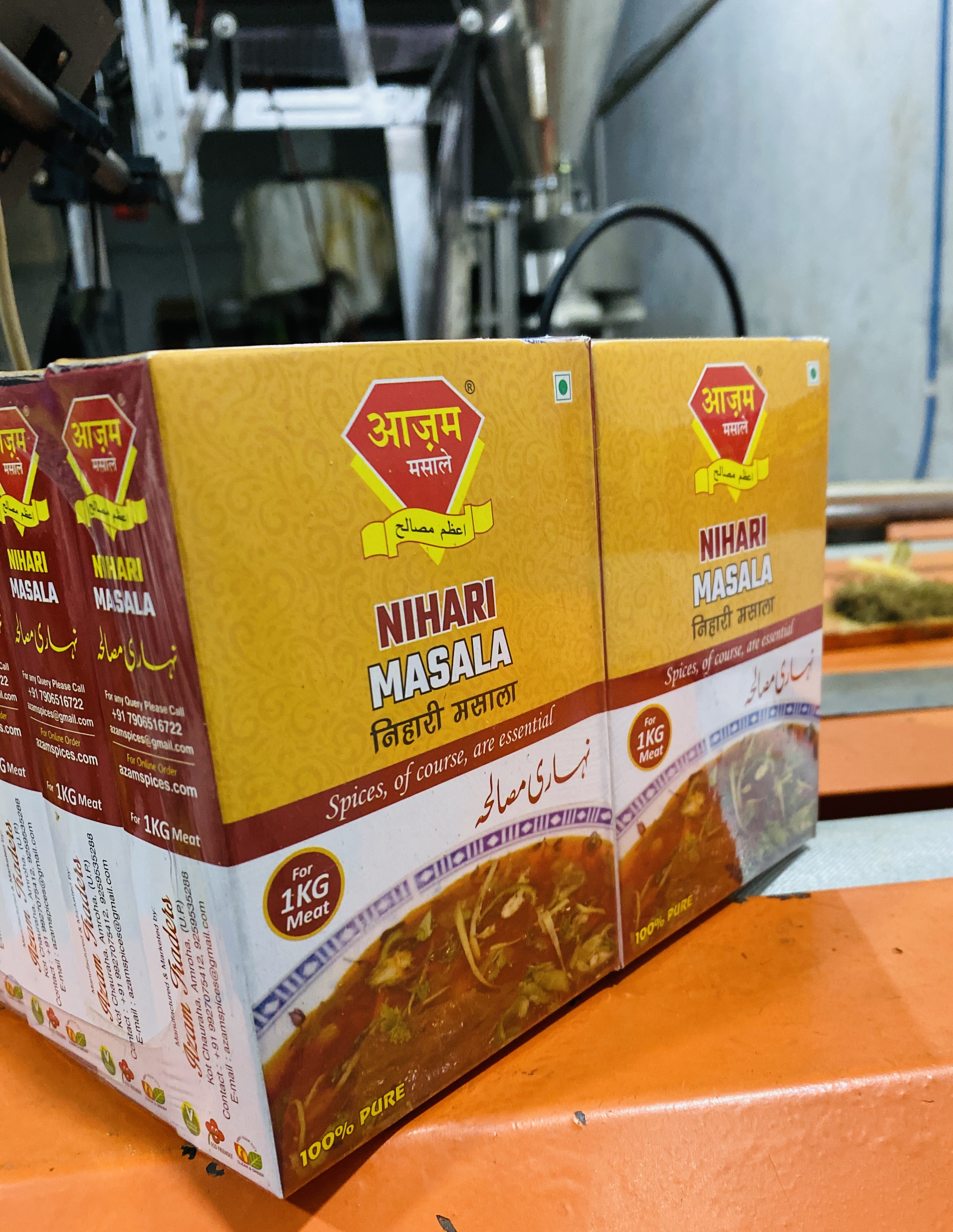 Azam Spicy Nihari Masala - Natural Brown Powder | FSSAI Certified, 99% Pure, Spicy Taste, 9 Months Shelf Life