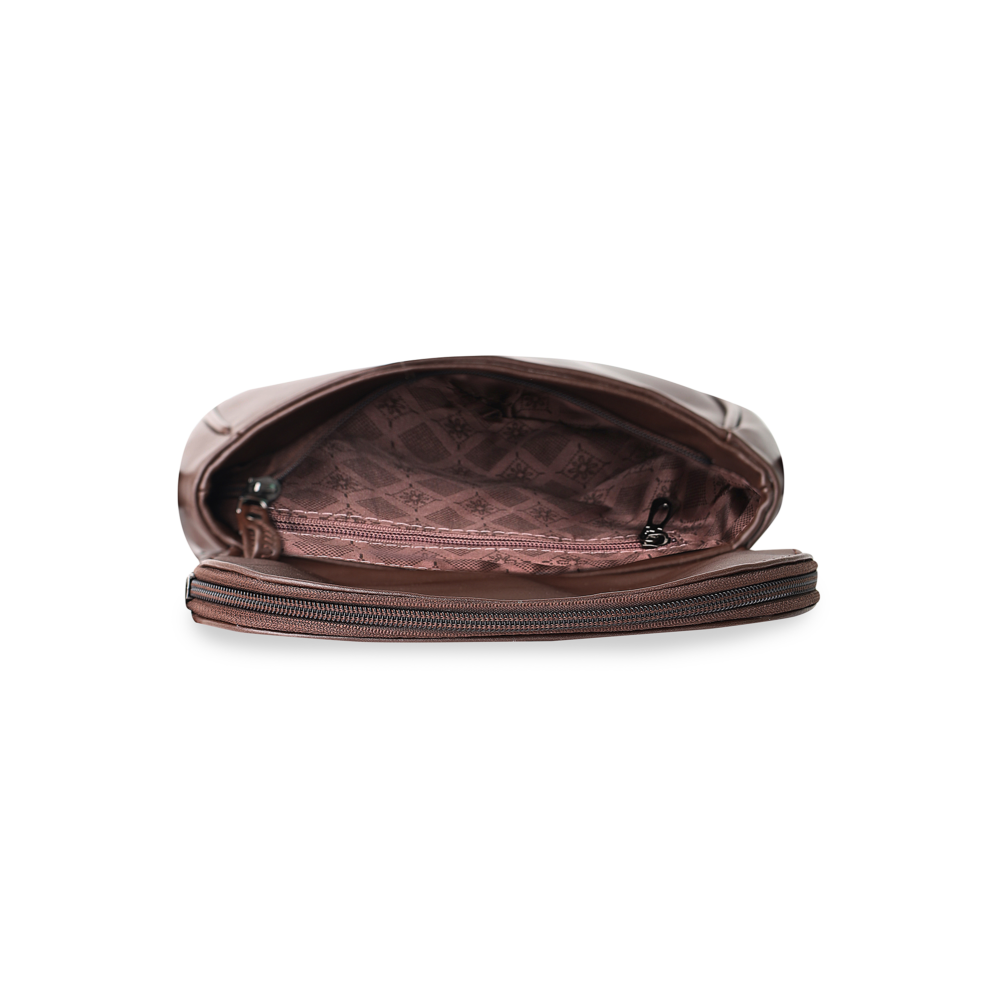 Spacious Sling Bag - Cotton Canvas Brown Adjustable Strap | Water Resistant Multiple Compartments Anti-Theft Pockets