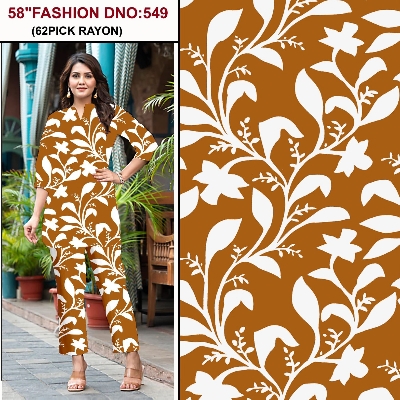 Rayon Fabrics - Multi Color Printed, Semi Synthetic | Quick Dry, Washable, Breathable