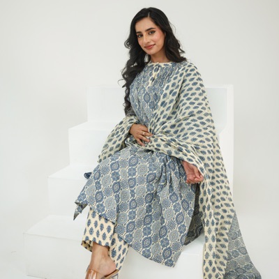 Printed Cotton Suit