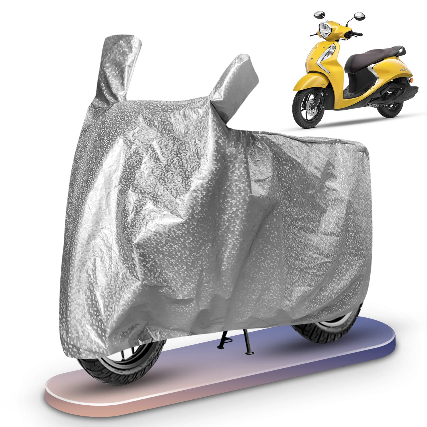 Rainproof Scooter Body Cover With Mirror Pocket (silver)