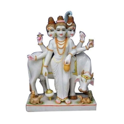 Marble Dattatreya Statue